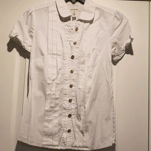 White top w/gold buttons